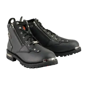 Milwaukee Leather Men’s Leather Lace-Up Riding Boots - Motorcycle Biker Footwear for Street & Daily Wear