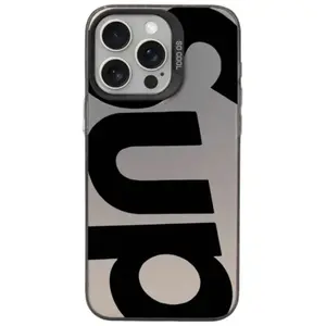 1pcs Silver Color Phone Case Protector, Protective Anti-Drop Tpu Shockproof Cover, Creative English Pattern, Fits iPhone 17/16 Pro Max/15/14/13/12/11/XS/m/XR/7/8