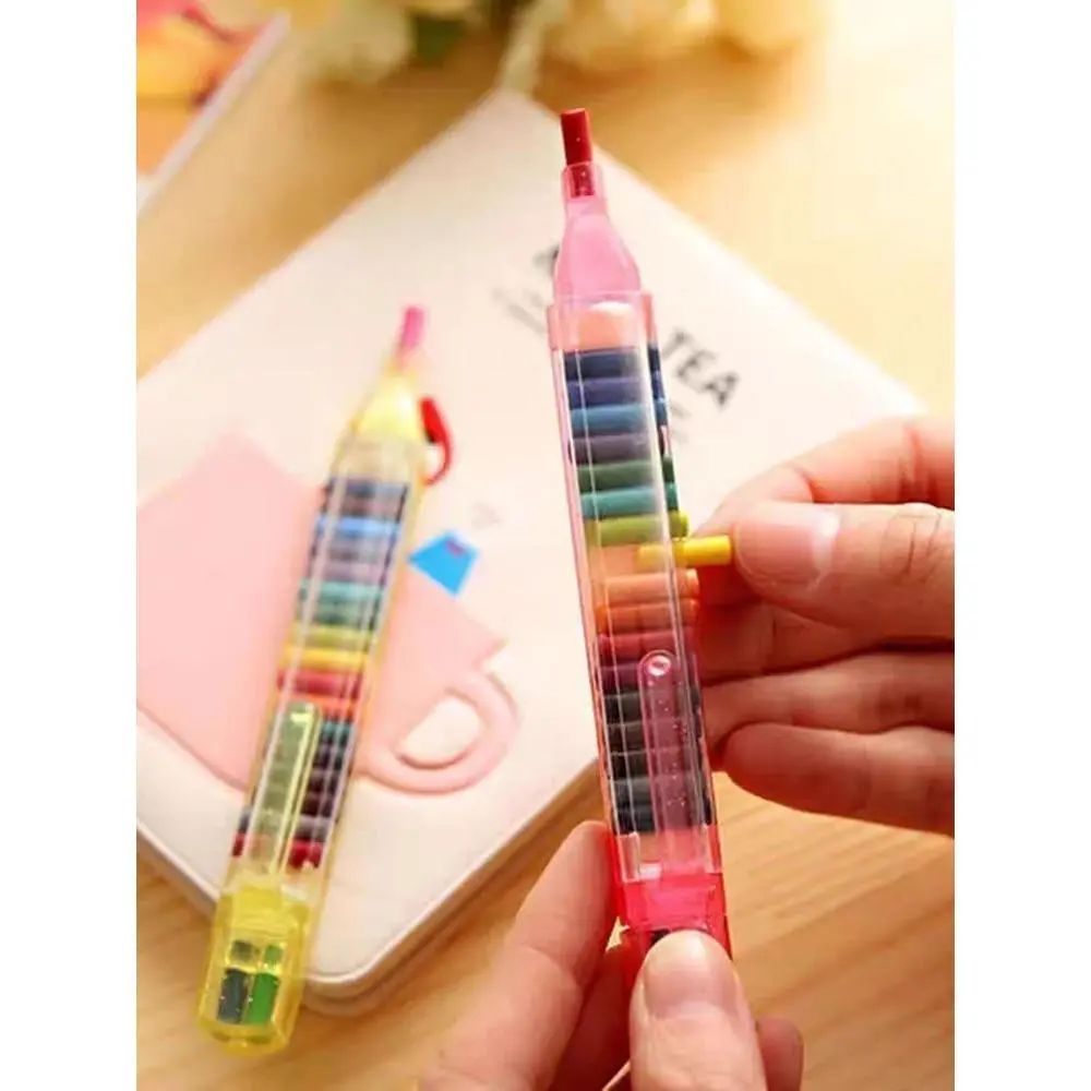 4pc 20 Colors Interchangeable Core Oil Painting Crayon Best Colorsed Crayon Student's Washable Paintbrush Fancy Graffiti Painting