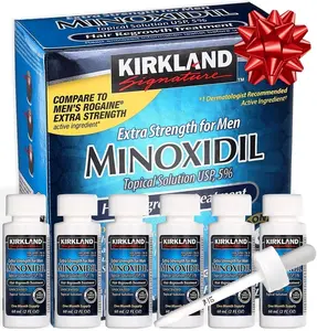 Minoxidil Liquid Extra Strength Hair Regrowth Treatment for Men, 5% Topical Solution, 6 Months Supply - Dropper Applicator and Instructional Guidance