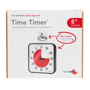 212 MAIN 8-in. Original Time Timer Set - Medium Size, Visual Display Black Sports & Outdoor Stopwatch Timer Accessory