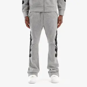 Copper Rivet 'Saints' Mohair Pearl Stacked Sweat Pants (Gray) 531581