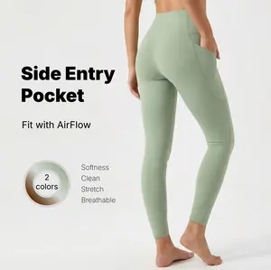 CKG Women’s Buttery Soft Yoga Leggings High-Waisted Tummy Control Butt-Lifting Shaping Pocket Comfortable Sportswear Daily-Essential Machine Washable