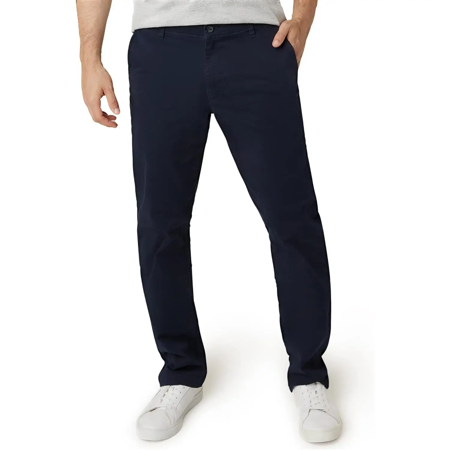 Chaps Men's Pants - Straight Fit 5-Pocket Comfort Stretch Chino Pants for Men - Men's Fashion Straight Leg Cotton Chinos
