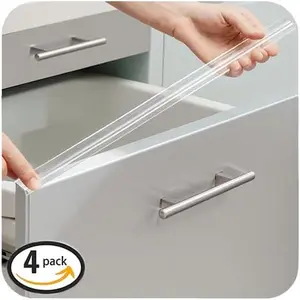 Cabinet Protectors for Kitchen Cabinets, Cabinet Door Protector Trash Drawer Protector Edge Guard, Plastic Slip on Protectors for Cabinets– 3/4" Thick, 18" Length