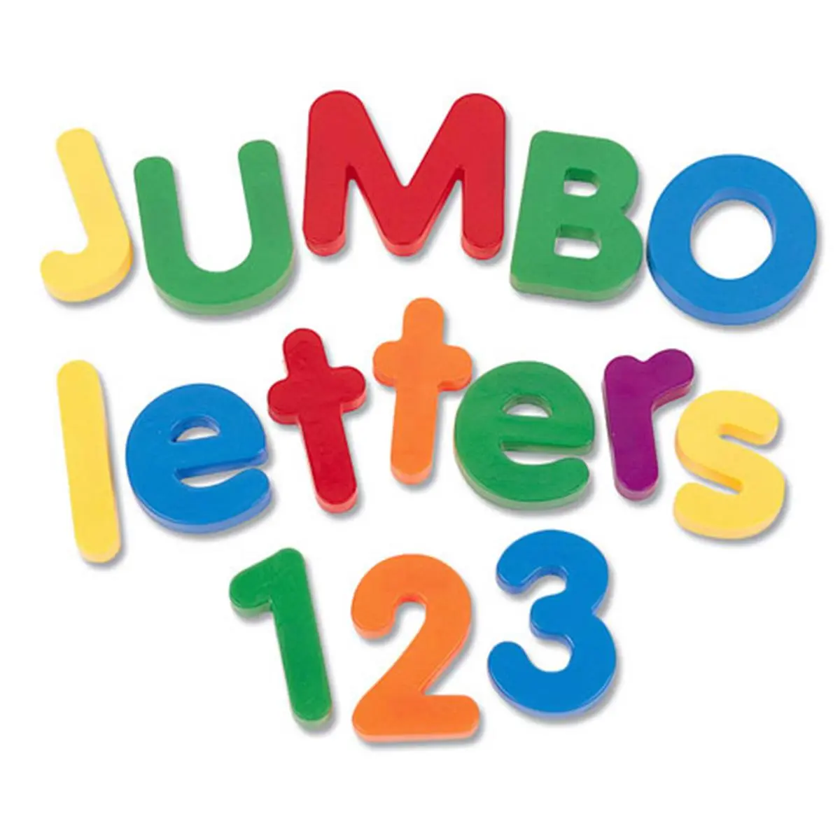 Learning Resources Jumbo Magnetic Numbers & Operations Set - 36-Piece Brightly Colored Plastic Magnetic Small Animal Toys, 2.5-in Bucket, Math Learning Tools with Numbers and Operation Symbols for Ages 4-6