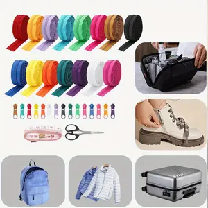 45 Yards Bulk Zippers, #5 Nylon Coil Zipper By The Yards with Replacement Sliders for DIY Tailor Sewing Craft, Luggage, Dress, Sofa Cushion, Pillow, Bag