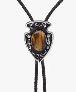 Semi Precious Stone Arrow Bolo Tie