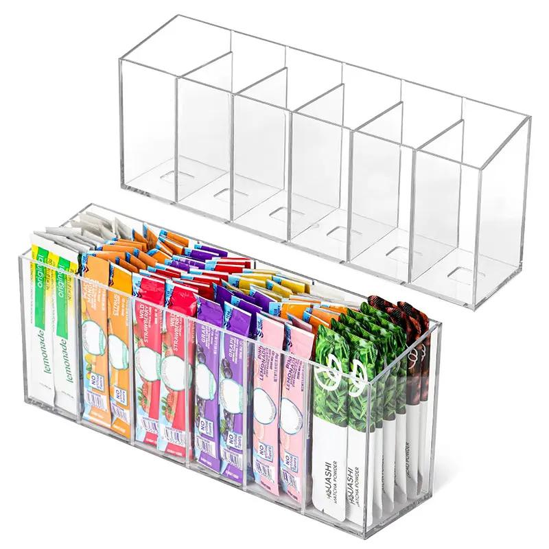 Space-Saving Magnetic Acrylic Storage Rack with Removable Dividers ...