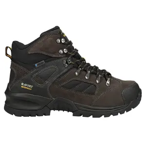 Hi-Tec Mens Rock Mid Hiking Hiking Casual Boots Ankle - Brown