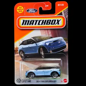 2025 MATCHBOX 2024 FORD EXPLORER BEV METAL BLUE MBX 07/125