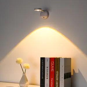 Motion Sensor Rechargeable Wall Sconce, Wireless Gallery Picture Spotlight, 3 Light Color Dimmable LED Light for Living Room Bedroom Art Stair Kitchen