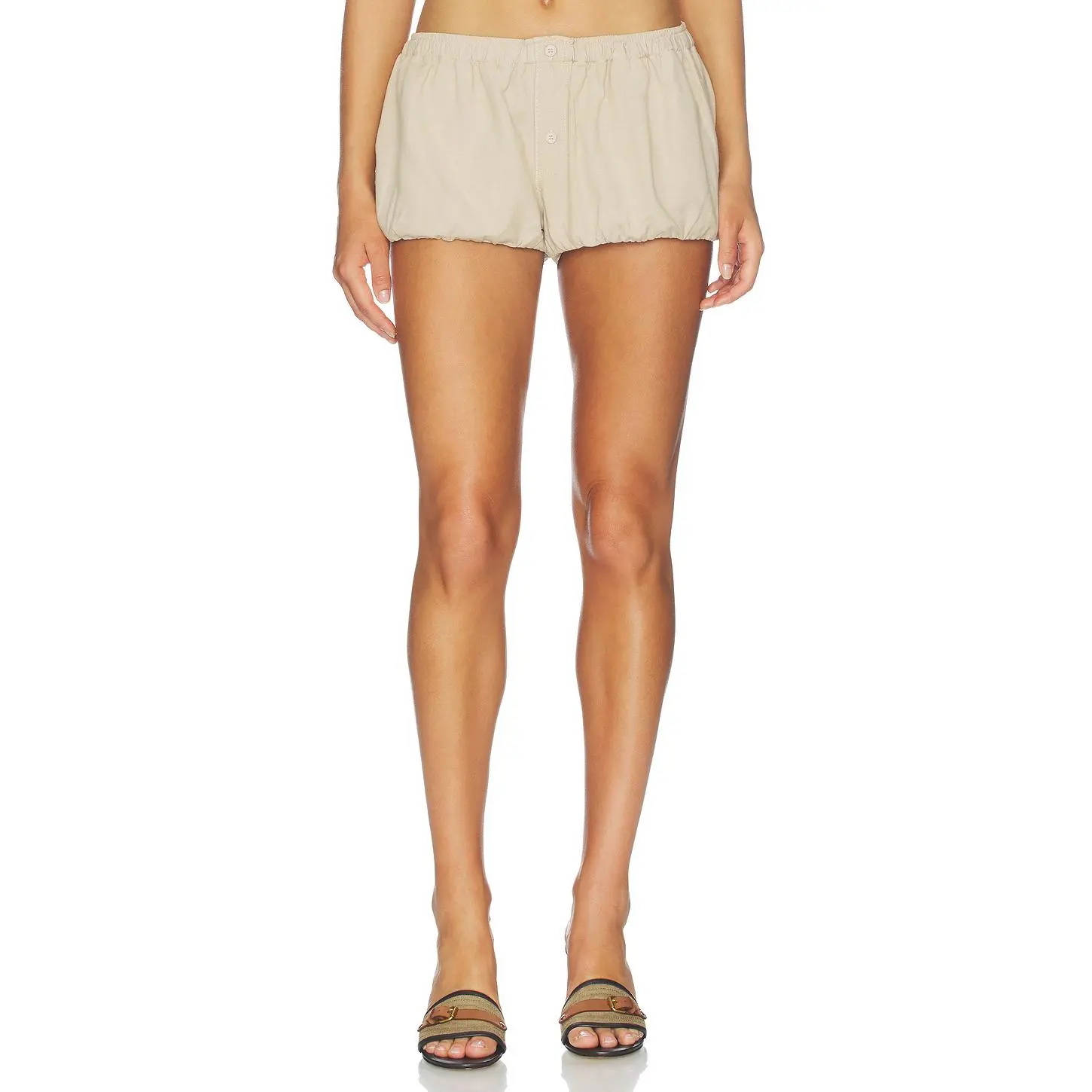 LIONESS Odette Bloomer Short in Beige