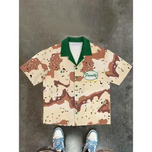 Men’s fully printed short-sleeved shirt, regular fit casual retro patterned shirt, men’s summer top for everyday wear GARMENTARY