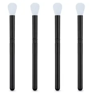 Lash Shampoo Brush 4 Pcs for Eyelash Cleaning Wash Cleansing Extensions Cleaner Makeup Eyeshadow Brushes Set Cosmetic Black And White-40Pcs