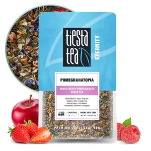 Tiesta Tea | Pomegranatopia | Mixed | Berry Pomegranate White Tea | Premuim Loose Leaf Blend | Low Caffeinated | Make Hot or Iced Beverage Flavor