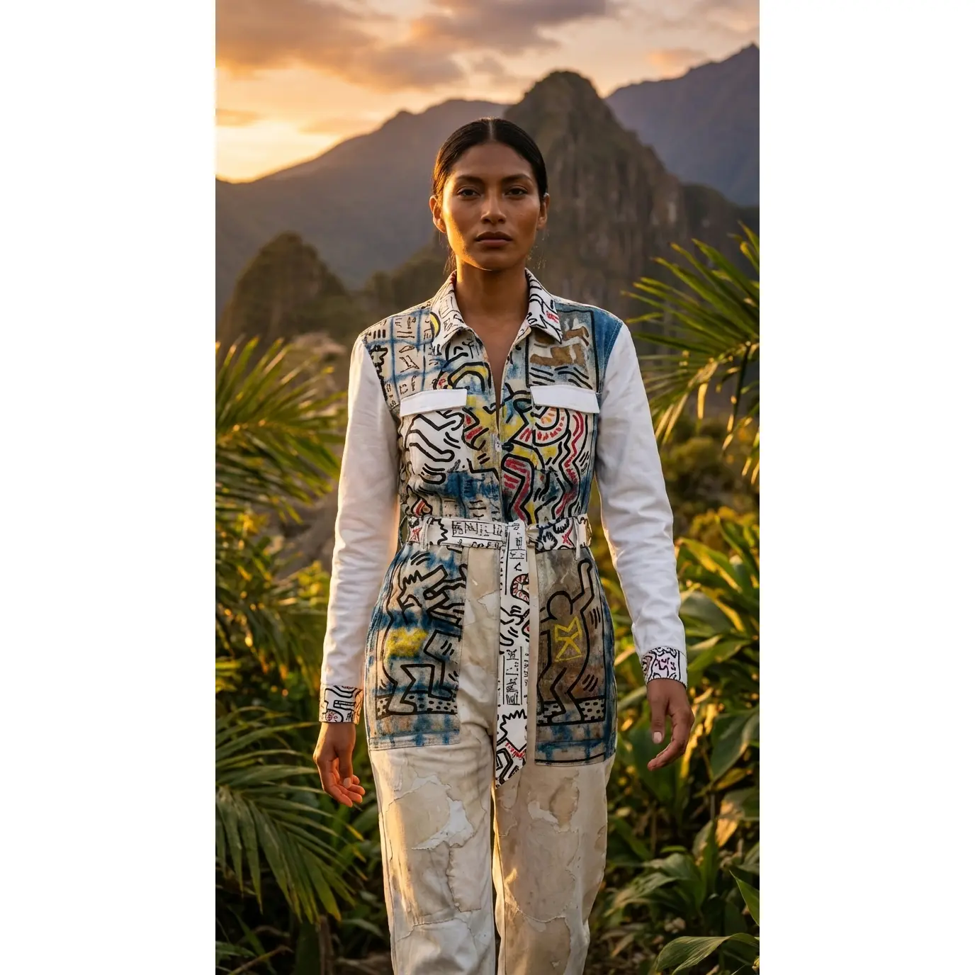 1986 Hieroglyphics Pima Cotton Jurassic Explorer Jumpsuit