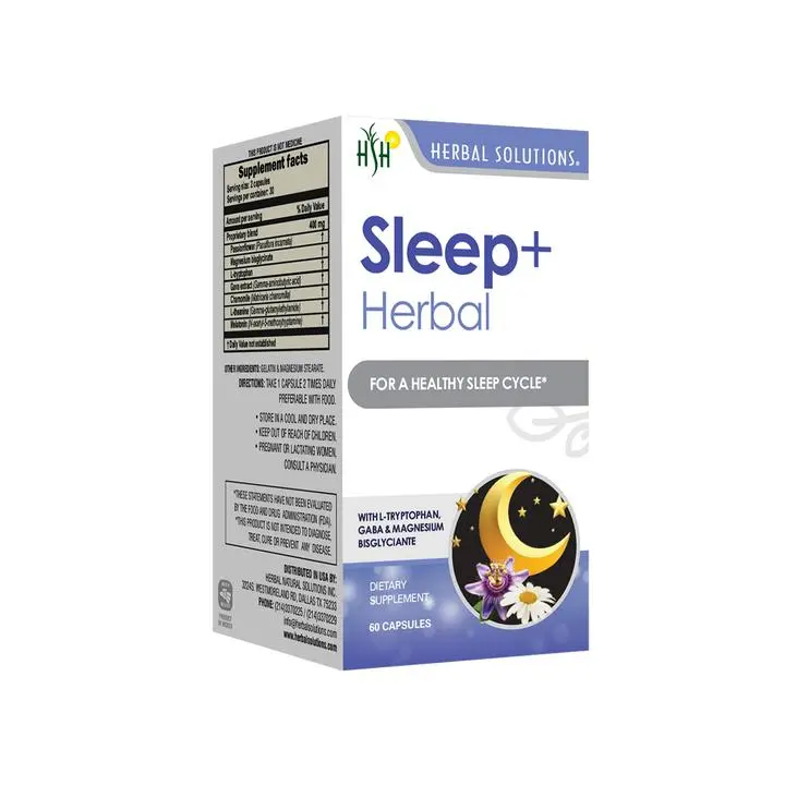 Sleep Herbal Capsules | Herbal Sleep Supplement | Capsules | 60 Capsules | Herbal Solutions