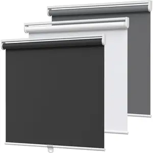 MYshade 100% Blackout Cordless Roller Shades Thermal UV Protection Room Darkening Blinds 24W x 72H Easy Install for Home Bedroom Living Room