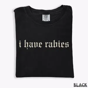 Comfort Colors I Have Rabies Funny T-shirt, Unhinged Shirts, Weird Gift for Friend/ Sister, Dark Humor Tee, Gen z Meme Tee, Silly Gifts