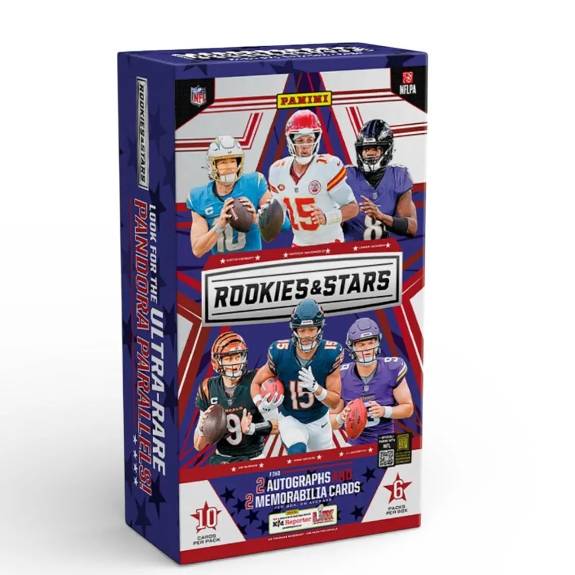 2024 Panini Rookies and Stars Hobby Box NFL Trading Cards, Sports Cards Box, Collectible Card