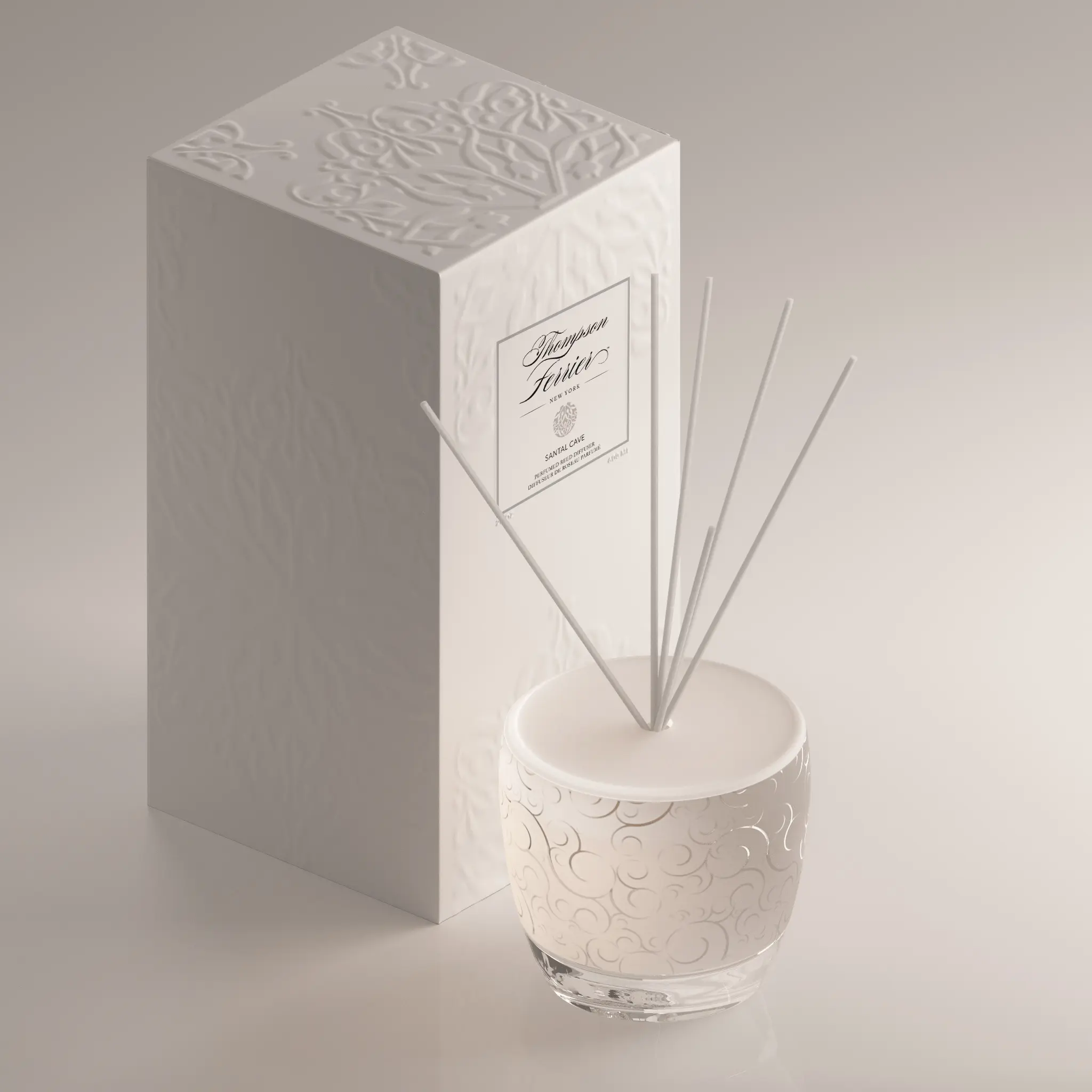 Santal Cave Reed Diffuser Sandalwood Jasmine Rose Scented Home Fragrance for Urban Luxury Ambiance Modern Design Perfume Aroma with Rich Sandalwood Essence and Urban Luxury Aesthetic