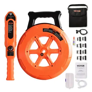 fathersdaygift VEVOR Pipe Locators, 100ft/30m PVC Pipe Locators Underground, IP67 Waterproof Pipe Blockage Detector with Adjustable Sensitivity, Sewer Wall Scanner Plumbing Tool for PVC Plastic Metal Water Pipes