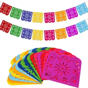 Mexico Dia De Los Muertos Theme Decoration, Felt Pull Flag Piñata Cutout Banner, Party Decorations Banners, Colorful Skull Decorations, Party Home Decor, Carnival Theme, Ornaments