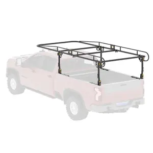 Universal steel over-cab truck bed rack contractor pickup lumber full size rack adjustable for kayak, ladder, surfboard, lumber