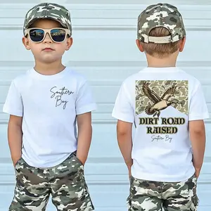 Southern Boy Dirt Road Raised Kids Shirt, Hunting Duck Short Sleeve Shirt,Hunting Season Toddler Shirt, Chocolate Lab Dog Mallard Tee, Cute Kids Tee