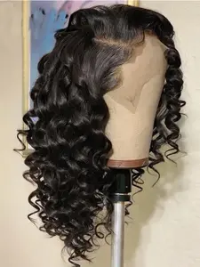 Fashion Ultra Soft Natural 26 Inch Lace Front Wig, 180% Density Curly Wave Hair, Pre-Braided Daily Use, All Seasons