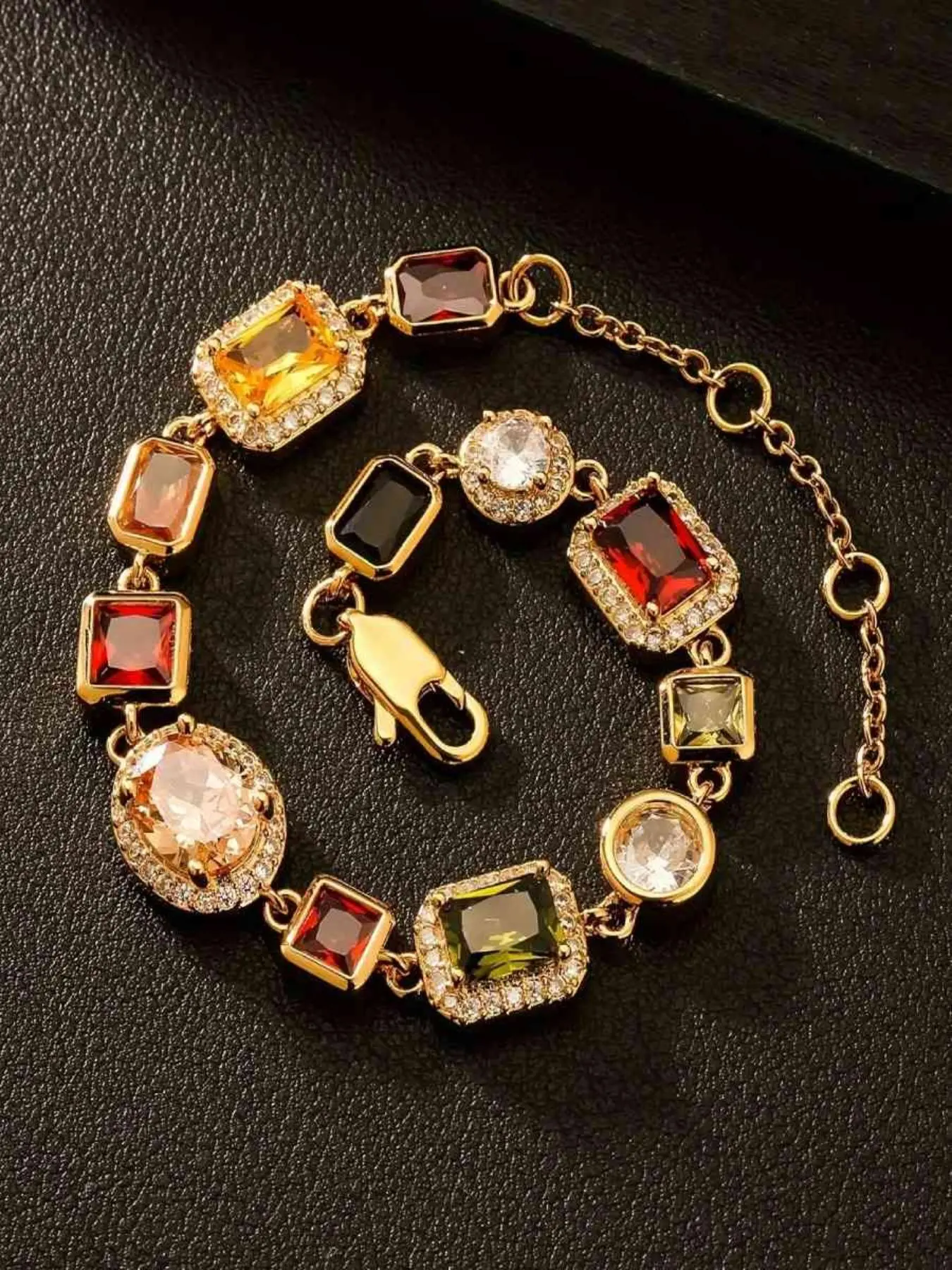 Faux Crystal Zirconia Decorated Bracelet, Fashionable Jewelry for Women & Girls, Trendy All-match & Exquisite Jewelry for Birthday Gift, Cubic Zirconia Bracelet