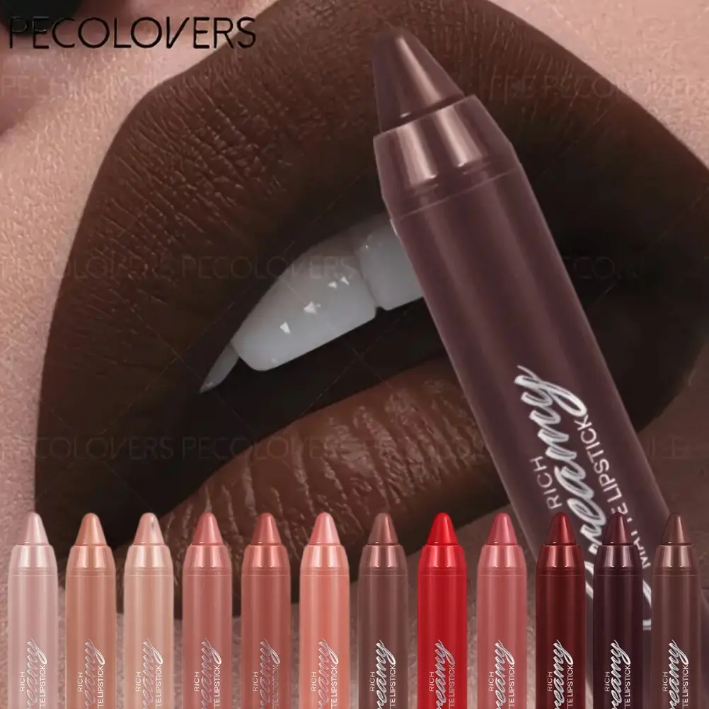 1PC Waterproof Nude Velvet Lipstick, Moisturizing Lipstick Pen, Long Lasting Matte, Cream Texture, Moisturizing Effect, Multi-color Options, Suitable for Daily Makeup, Hydrating, Hydrate