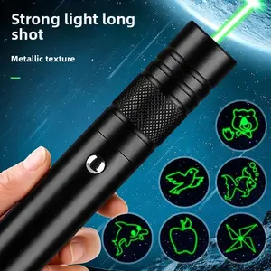 USB Rechargeable Green Laser Pointer High Power, Long Range Strong Laser Pen for Presentation, Teaching & Sand Table Demonstration