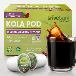 Trivetum Naturals Kola Pod Coffee Beverage - Plant-based Alternative with Kola Nut & Roasted Barley - Mood & Energy Boost