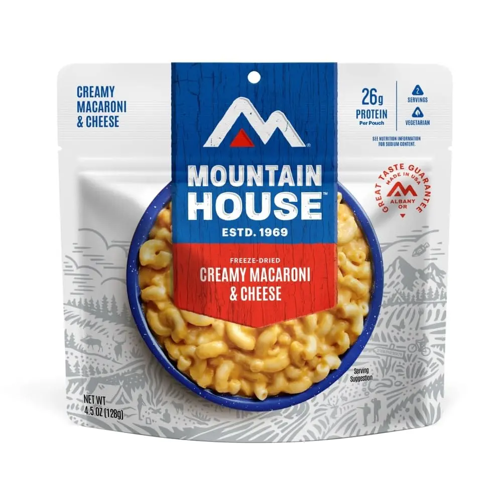 Mountain House Creamy Macaroni & Cheese | Freeze Dried Backpacking Camping Food 2 Servings, Multicolor (55194)