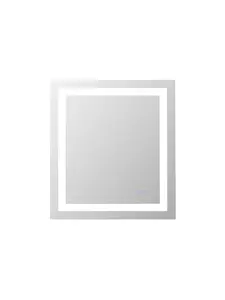 360 stand Rectangular Adjustable Light Bathroom Mirror, Elegant 30x27 in. MRE82730 Riven LED Mirror with 3000K-4200K-6400K Adjustable Color for Home Improvement