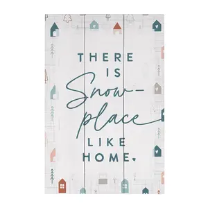 Sincere Surroundings 16" Snowplace Home, Rustic Pallet