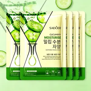 Cucumber Hydrating Face Mask , Soothing & Moisturizing Sheet Mask Set, Helps Replenish Skin Moisture & Make Skin Delicate