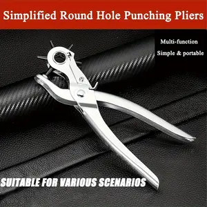 Professional Leather Punch Tool, Multi-Size Fabric and Leather Puncher, Ideal for Belts, Wristbands, Handbags, DIY Craft Projects