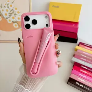 2026 Rhode Lip Gloss Silicone Phone Case With Box for iPhone 17 16 15 14 13 12 11 Pro Max Plus Toast Espresso Ribbon
