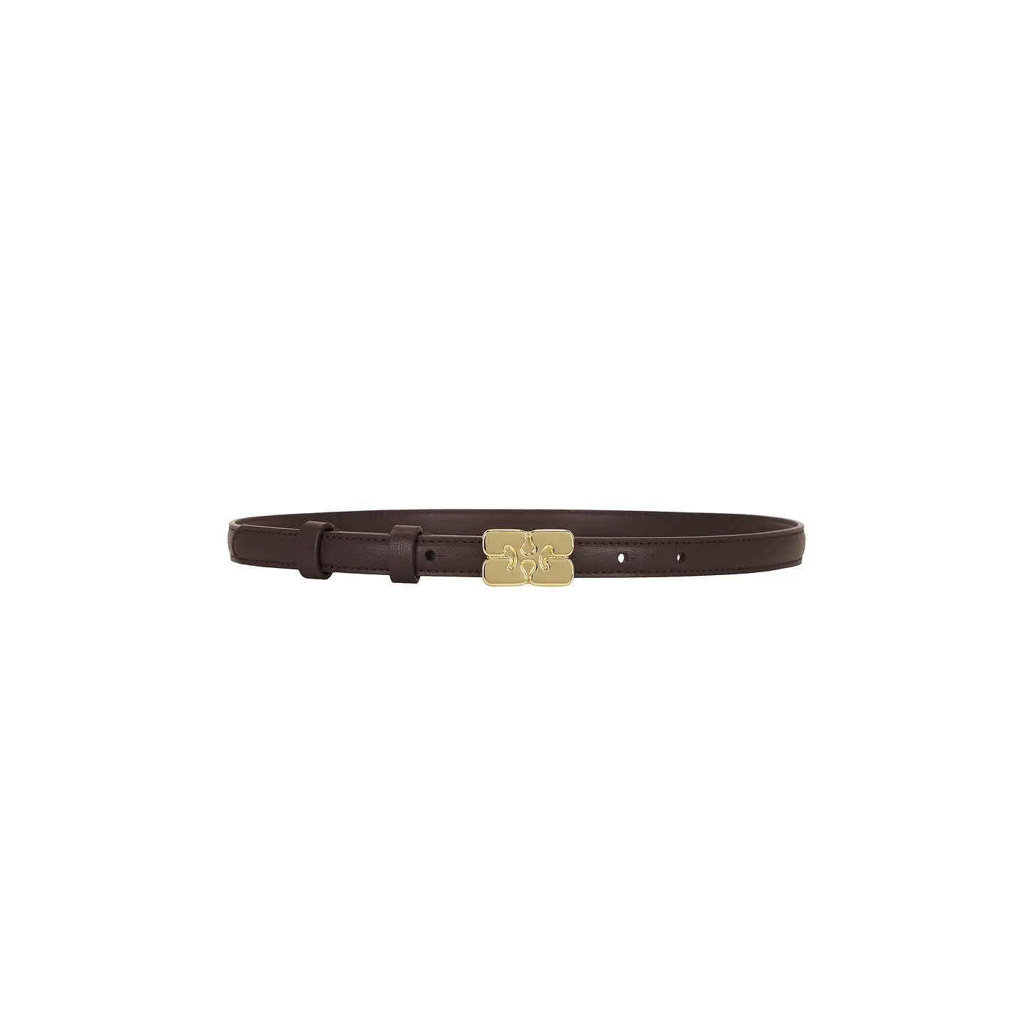 Ganni Kat Belt Small in Chicory Coffee