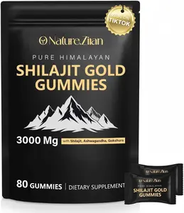 O Nature.Ziran Shilajit Gummies for Men & Women - Shilajit Gold Gummies Rich in Ashwagandha, Gokshura with 85+ Minerals, Authentic Flavor, 80 Gummies