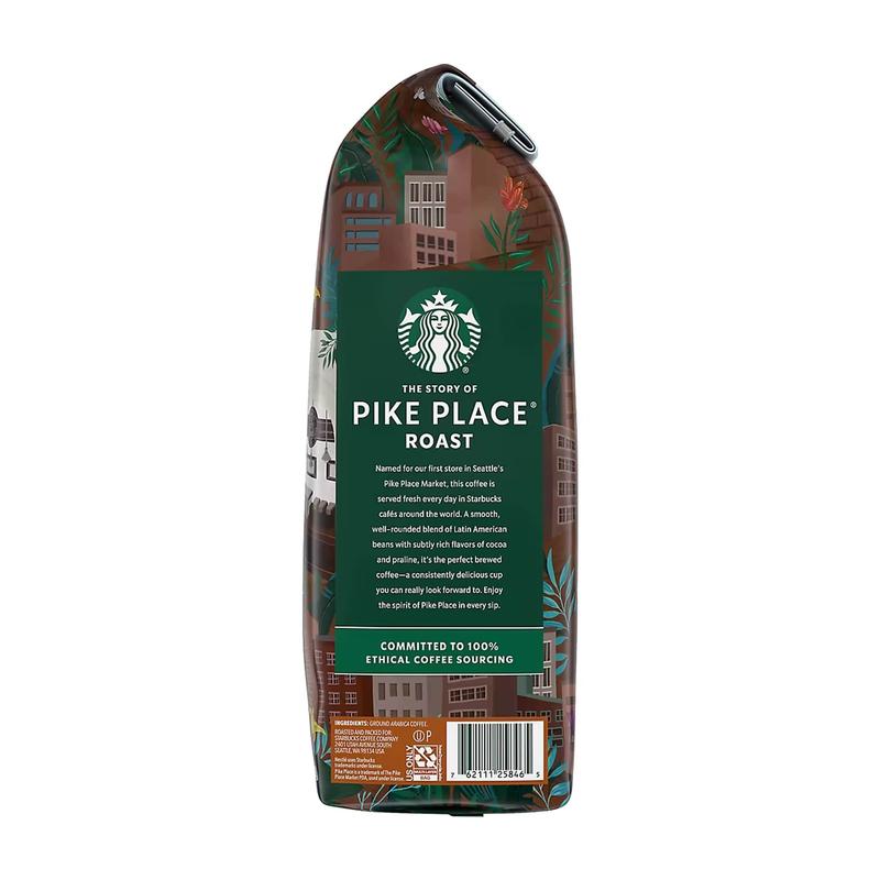 Starbucks Pike Place Roast Medium Roast Ground Coffee, 40 oz.