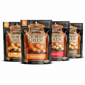 Umland’s Crunchy Cheese – Variety Pack (4 × 1.9 oz Bags) | Cheddar, Colby Jack, Pepper Jack, Gouda | Real Cheese, Keto, Low-Carb, High-Protein, Gluten-Free Snack