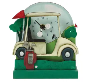 Allen Designs Tee Time Wood Desk Clock