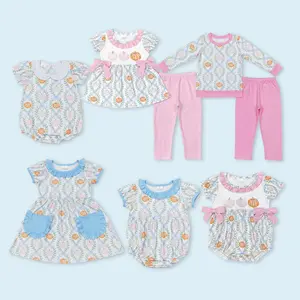 Fall pumpkin design kids girls matchingoutfit