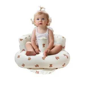 Inflatable Baby Seat- A Premium, Comfortable, and Safe Infant Chair Designed for Ages 6 Months to 2 Years, Essential Newborn Accessory with Rapid Air Fill Tech — Perfect for Sitting Practice, Travel & Play, Cute Toddler Item