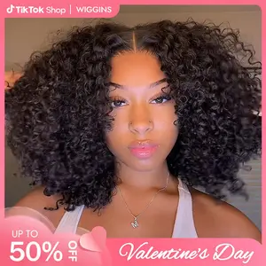 [Valentine's Day Essential] Wiggins Hair Short Curly Wigs 7x4 Pre Cut Ready To Go Glueless Wigs Ready To Wear Human Hair Beginners Friendly 13x4 Lace Frontal Wigs #WeeklyDeals