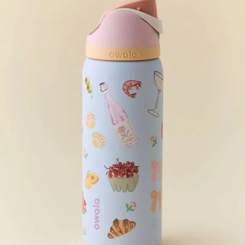 Owala Blue Base Supper Collection Tumbler 32oz Insulated Water Bottle Durable for Hiking Camping & Outdoor Adventures 32oz Capacity Keeps Drinks Fresh Portable Mug stainless childrens cups with straw